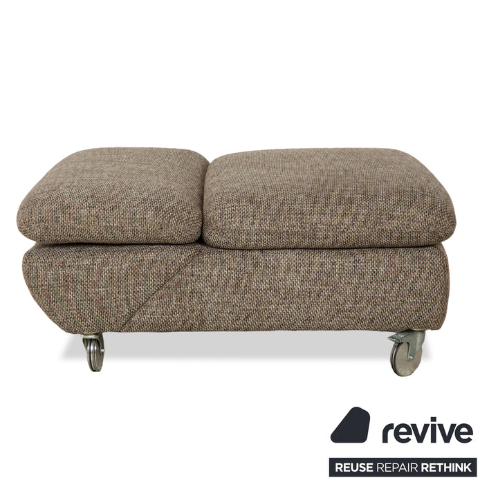 Willo Schillig Taoo Stoff Ecksofa mit Hocker Grau Braun manuelle Funktion Sofa Couch