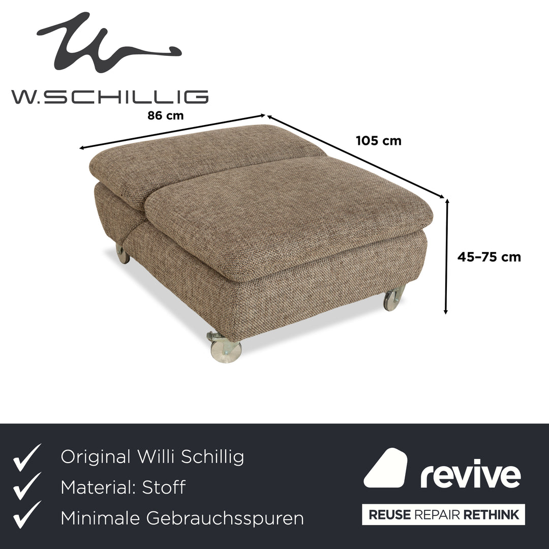 Willo Schillig Taoo Stoff Hocker Grau Braun manuelle Funktion