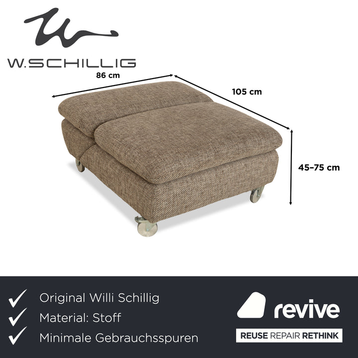 Willo Schillig Taoo Stoff Hocker Grau Braun manuelle Funktion