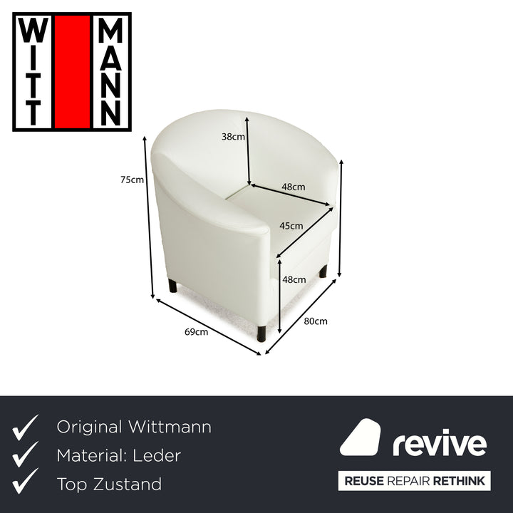 Wittman Aura leather armchair cream