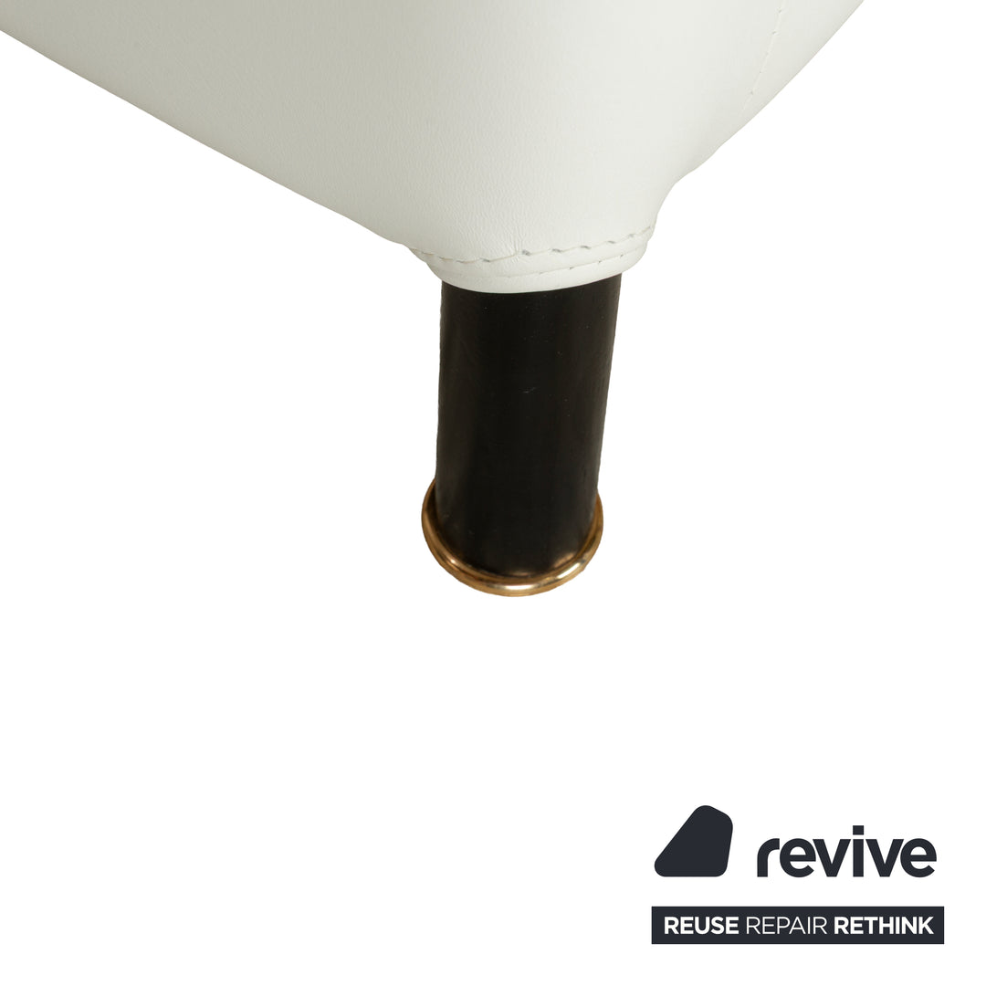 Fauteuil en cuir Wittman Aura crème