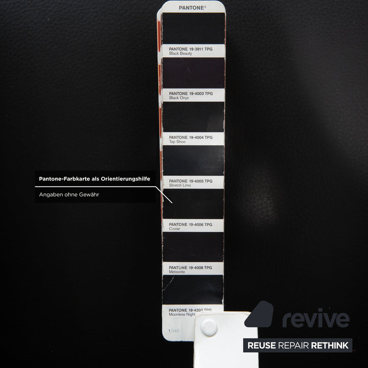 Chaise de salle à manger en cuir noir Alma de Wittmann