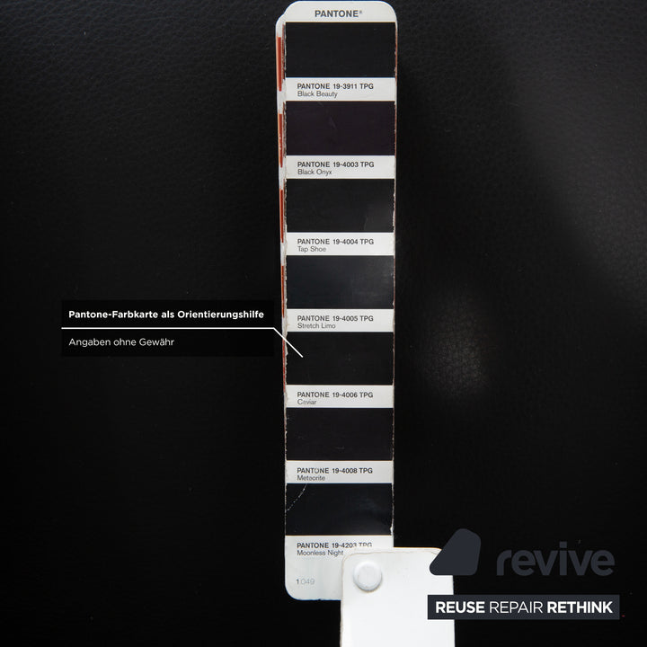 Chaise de salle à manger en cuir noir Alma de Wittmann