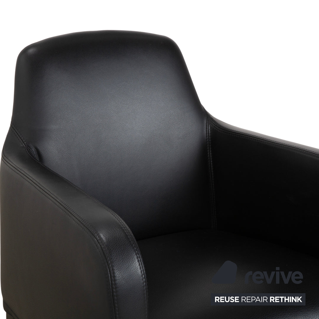 Wittmann Alma Leder Stuhl Schwarz Esszimmer