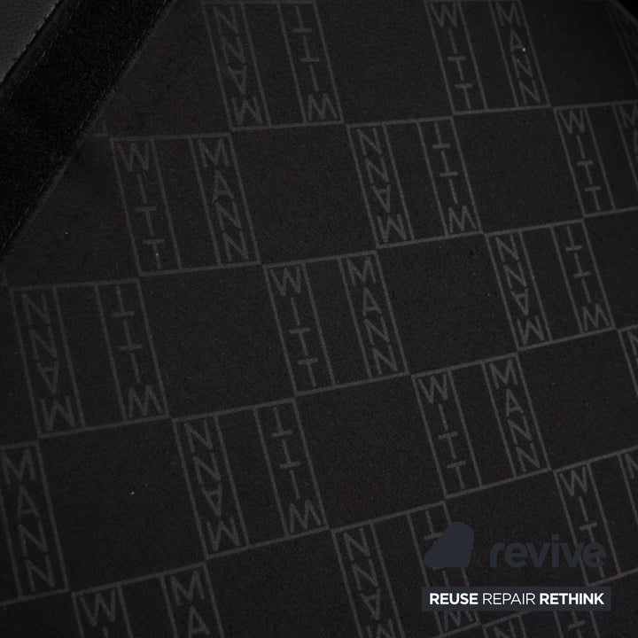 Wittmann Aura Dreisitzer Leder Sofa Schwarz Couch