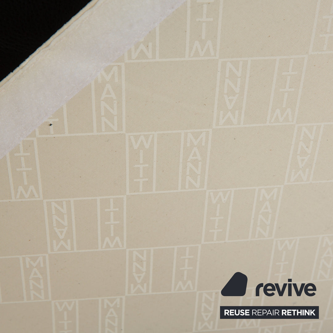 Fauteuils Wittmann Aura en cuir noir, 2 pièces