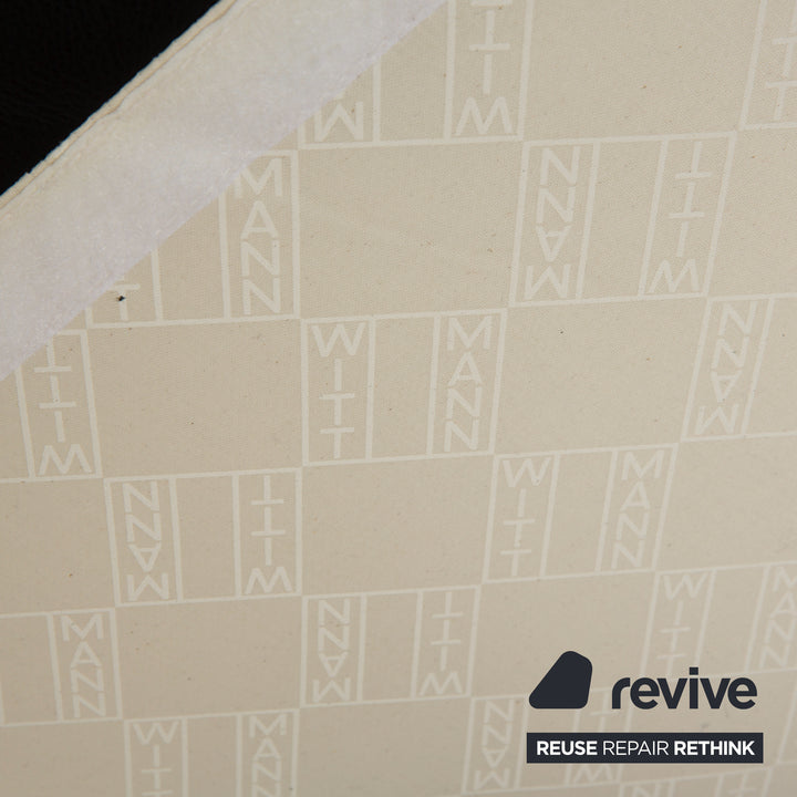 Fauteuils Wittmann Aura en cuir noir, 2 pièces