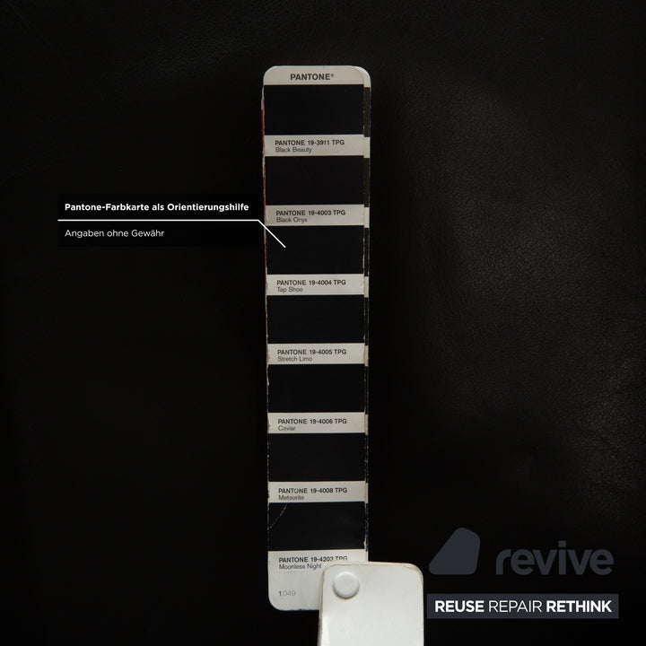 Fauteuils Wittmann Aura en cuir noir, 2 pièces