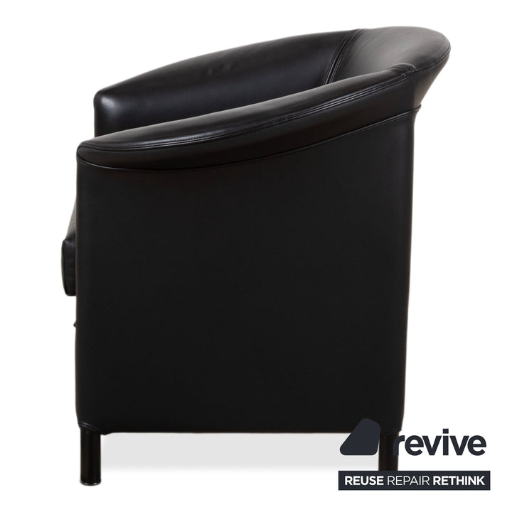 Wittmann Aura Leder 3x Sessel Schwarz