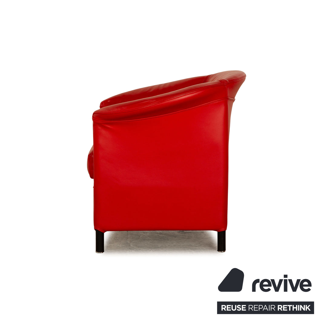 Wittmann Aura Leather Armchair Set Red