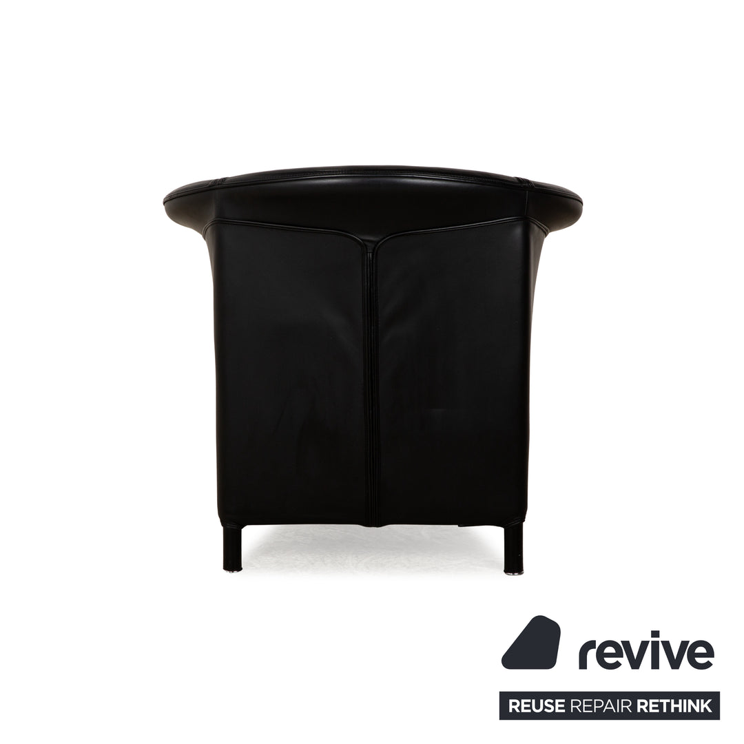 Wittmann Aura Leder Sessel Garnitur Schwarz