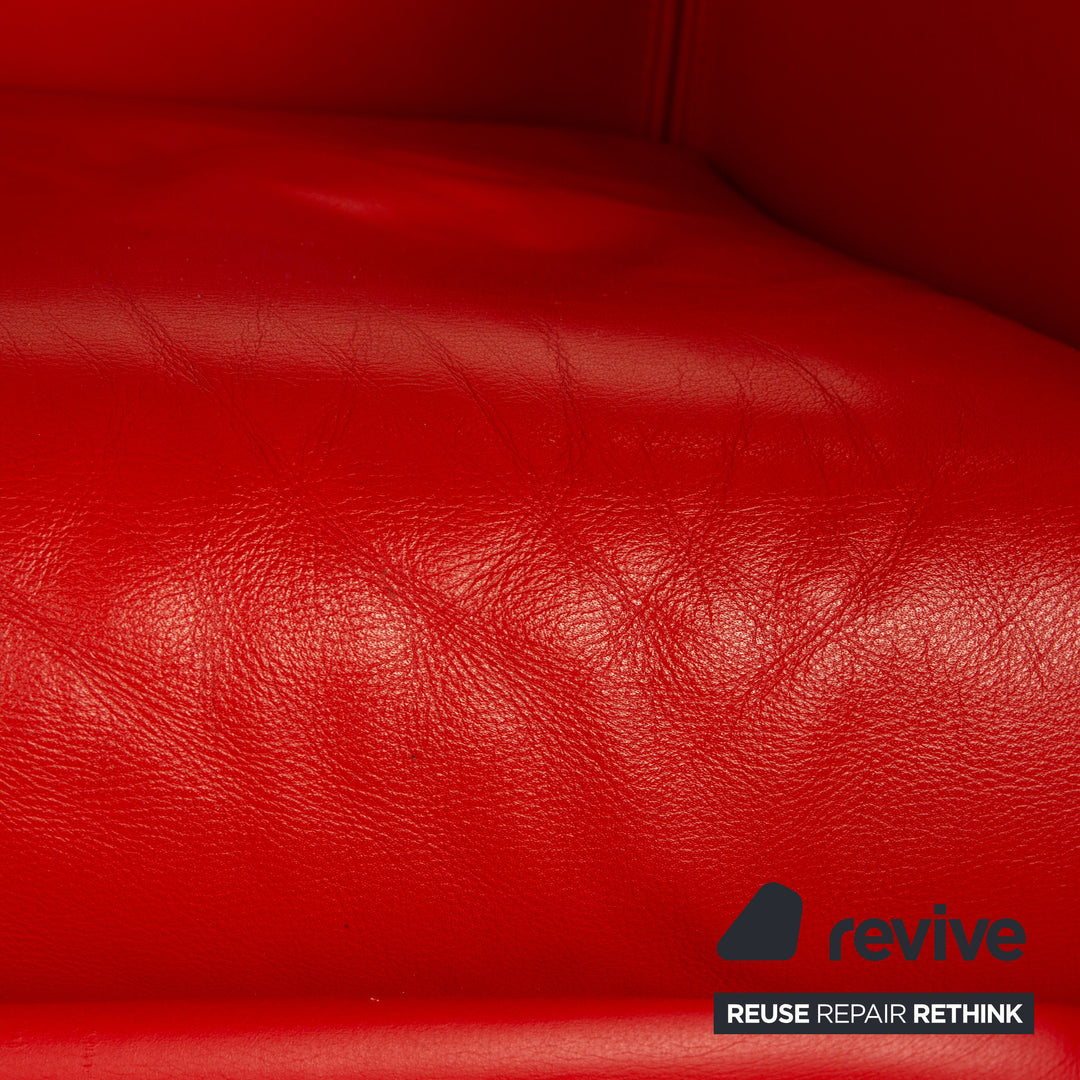 Wittmann Aura Leder Sessel Rot