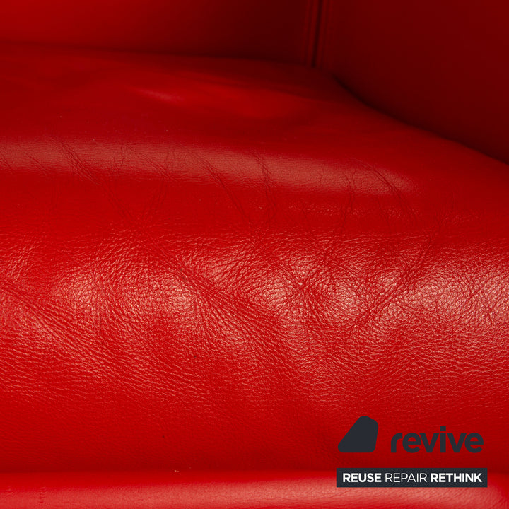Wittmann Aura Leder Sessel Rot