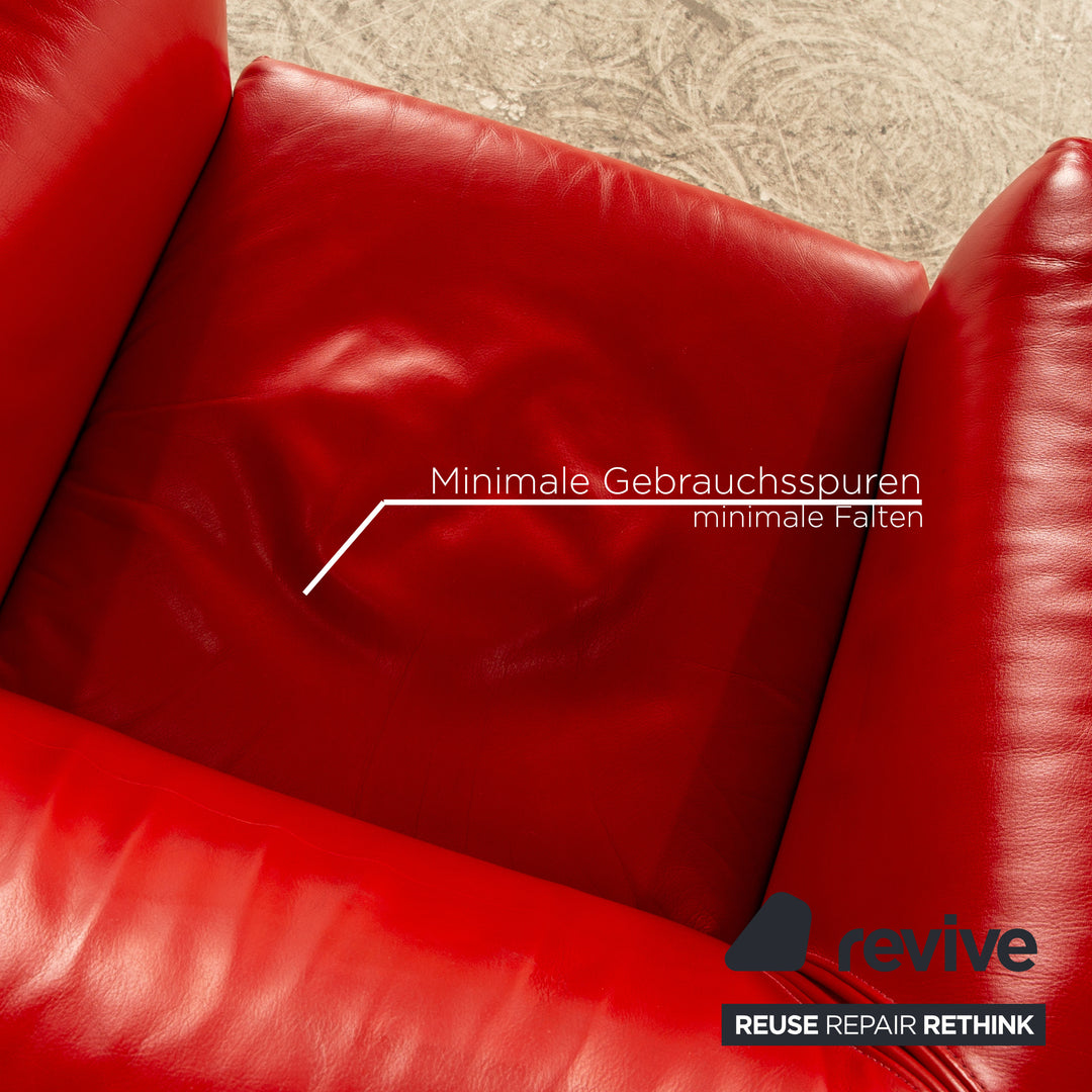 Wittmann Aura Leder Sessel Rot