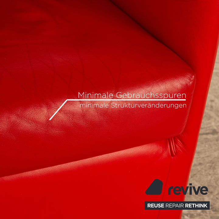 Wittmann Aura Leder Sessel Rot