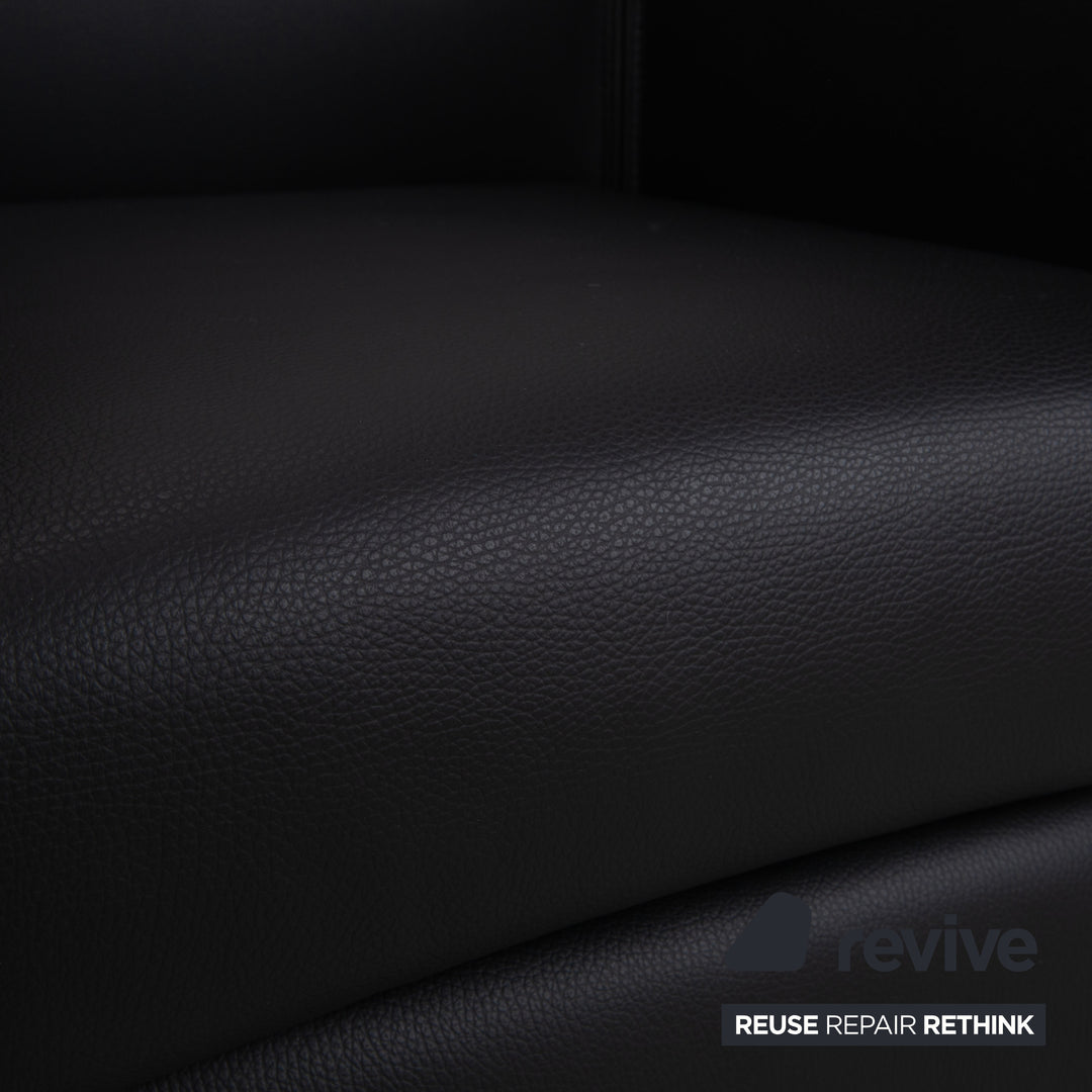 Wittmann Aura Leder Sessel Schwarz