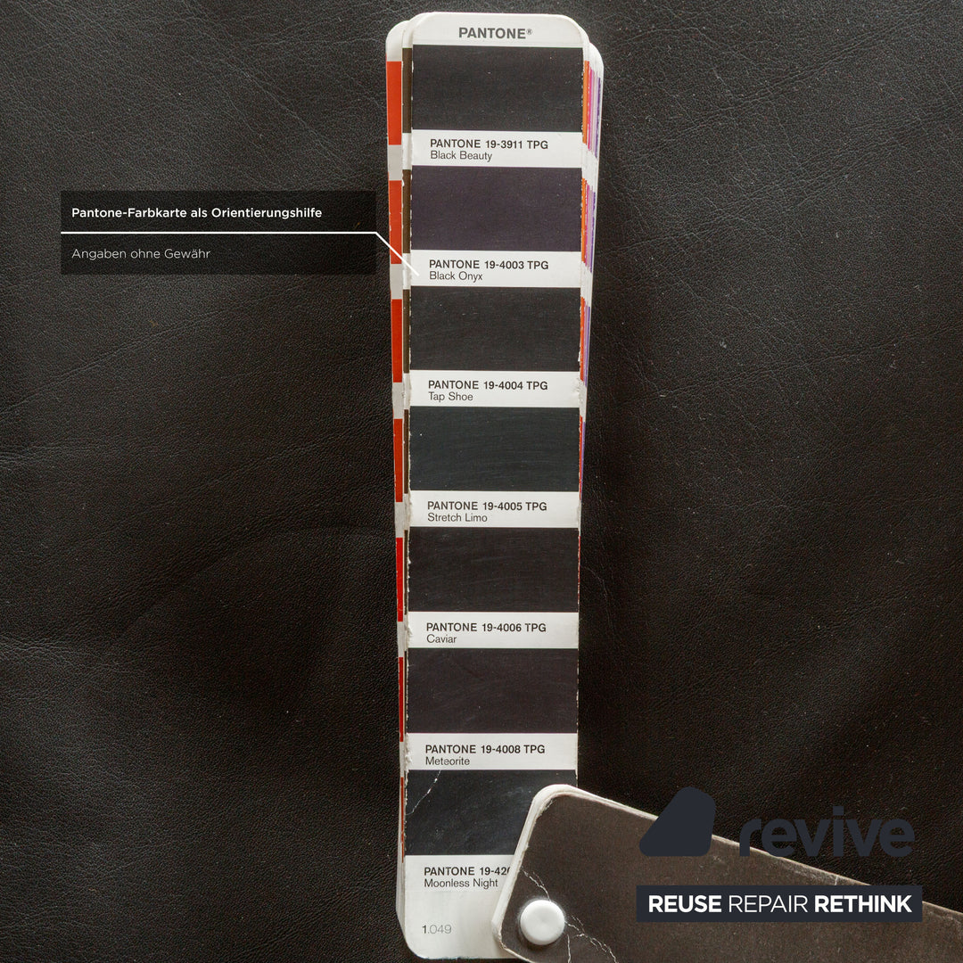 Wittmann Aura Leder Sessel Schwarz