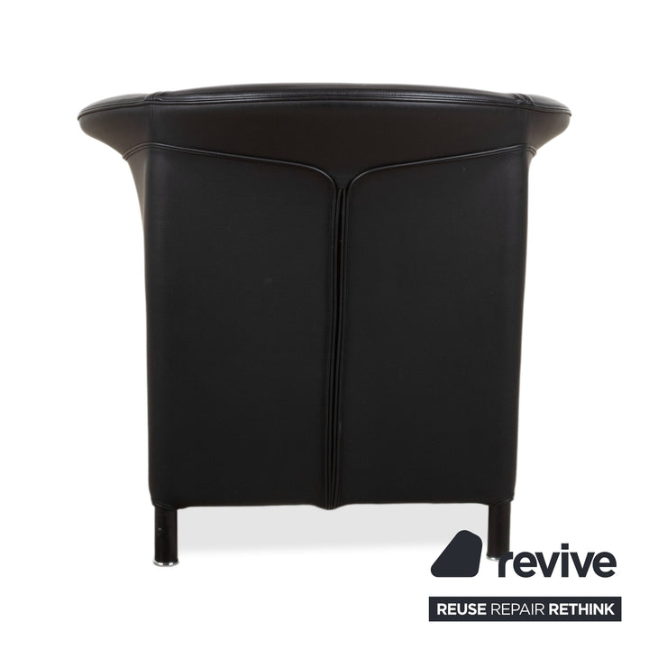 Wittmann Aura Leder Sessel Schwarz