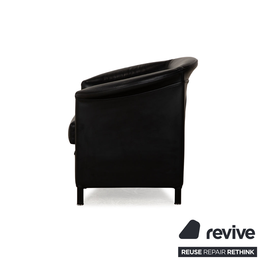 Fauteuil Wittmann Aura en cuir noir
