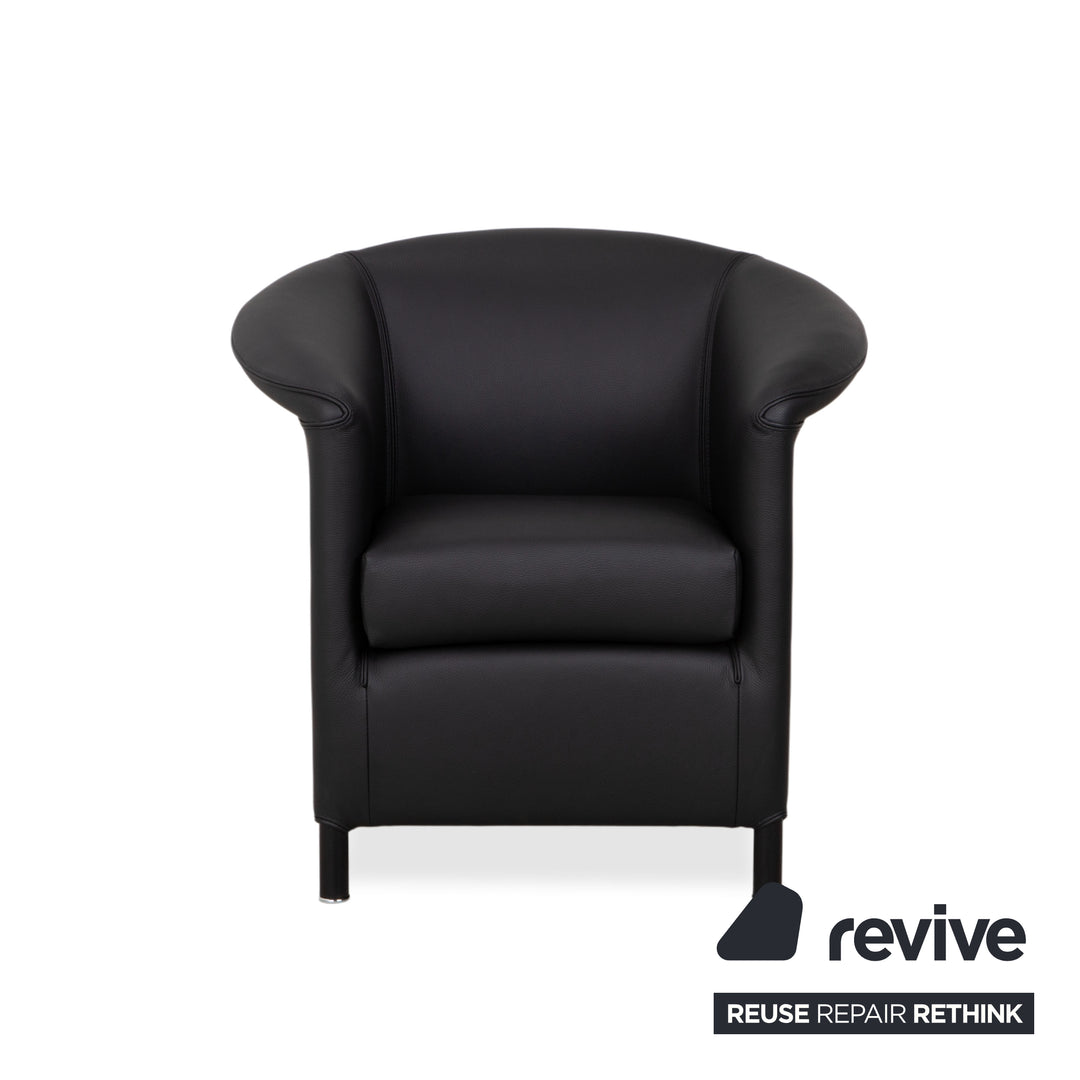 Wittmann Aura Leather Armchair Black