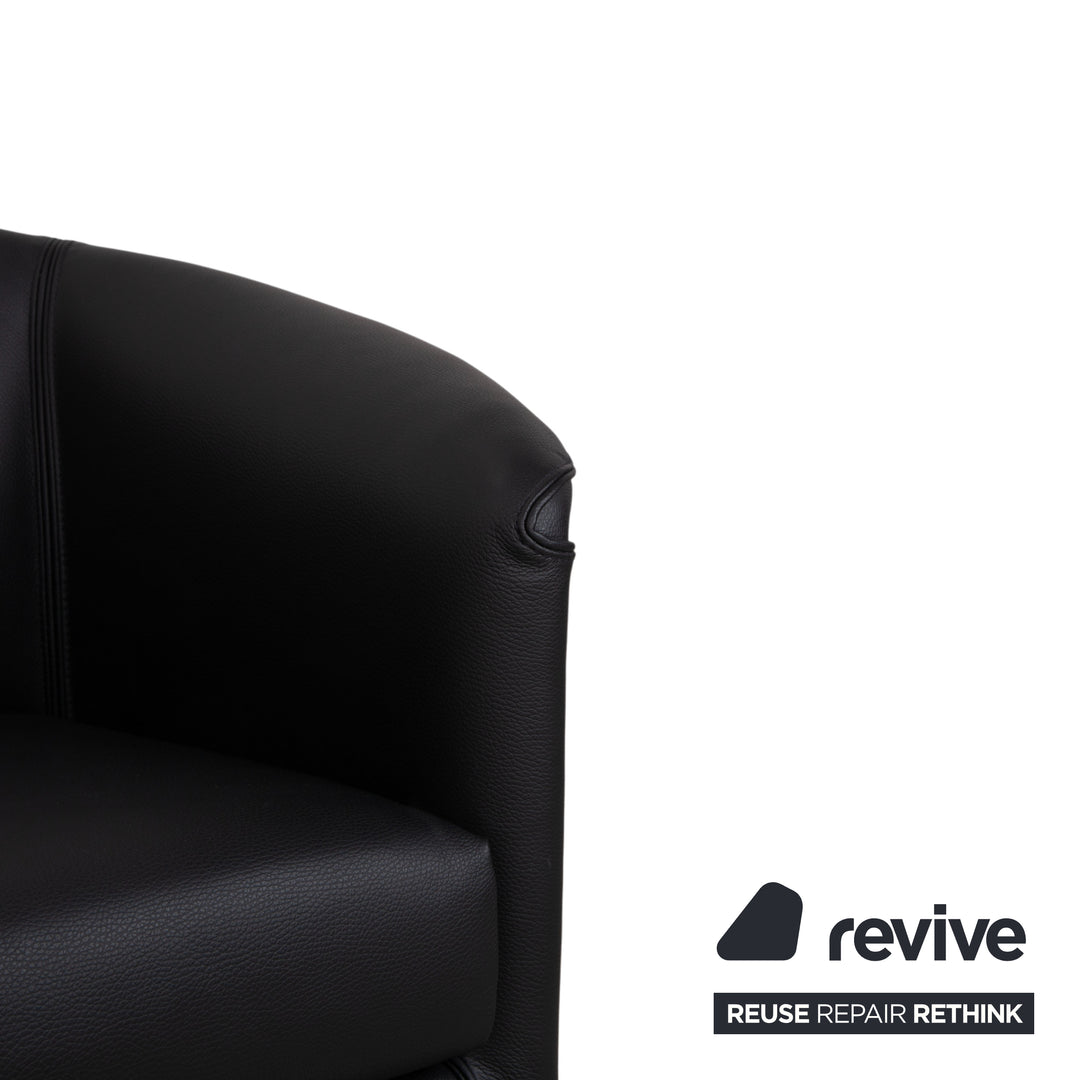 Wittmann Aura Leather Armchair Black