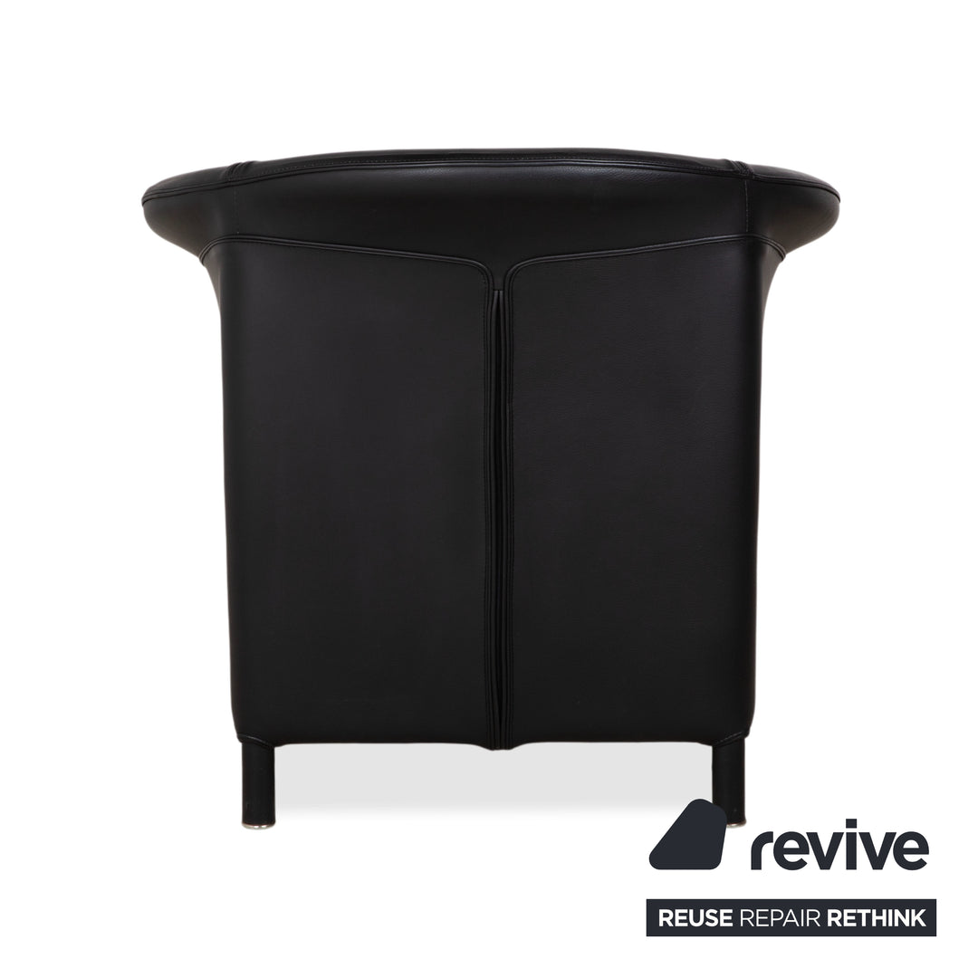 Fauteuil Wittmann Aura en cuir noir
