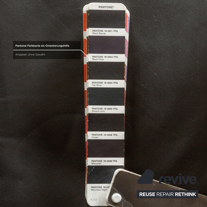 Wittmann Aura Leder Sessel Schwarz