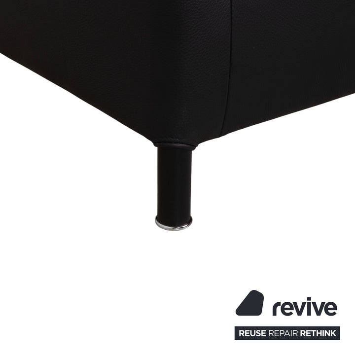 Wittmann Aura Leder Sessel Schwarz