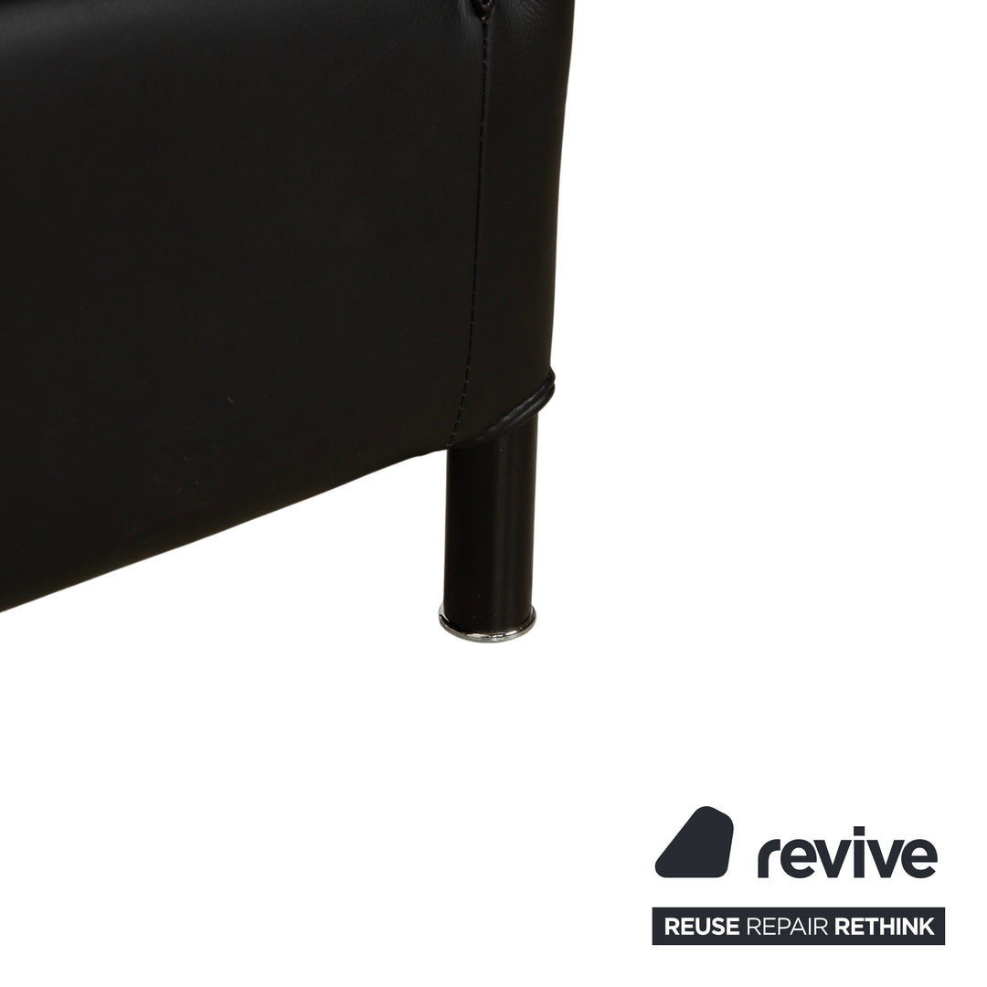 Fauteuil Wittmann Aura en cuir noir