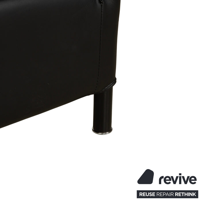 Fauteuil Wittmann Aura en cuir noir