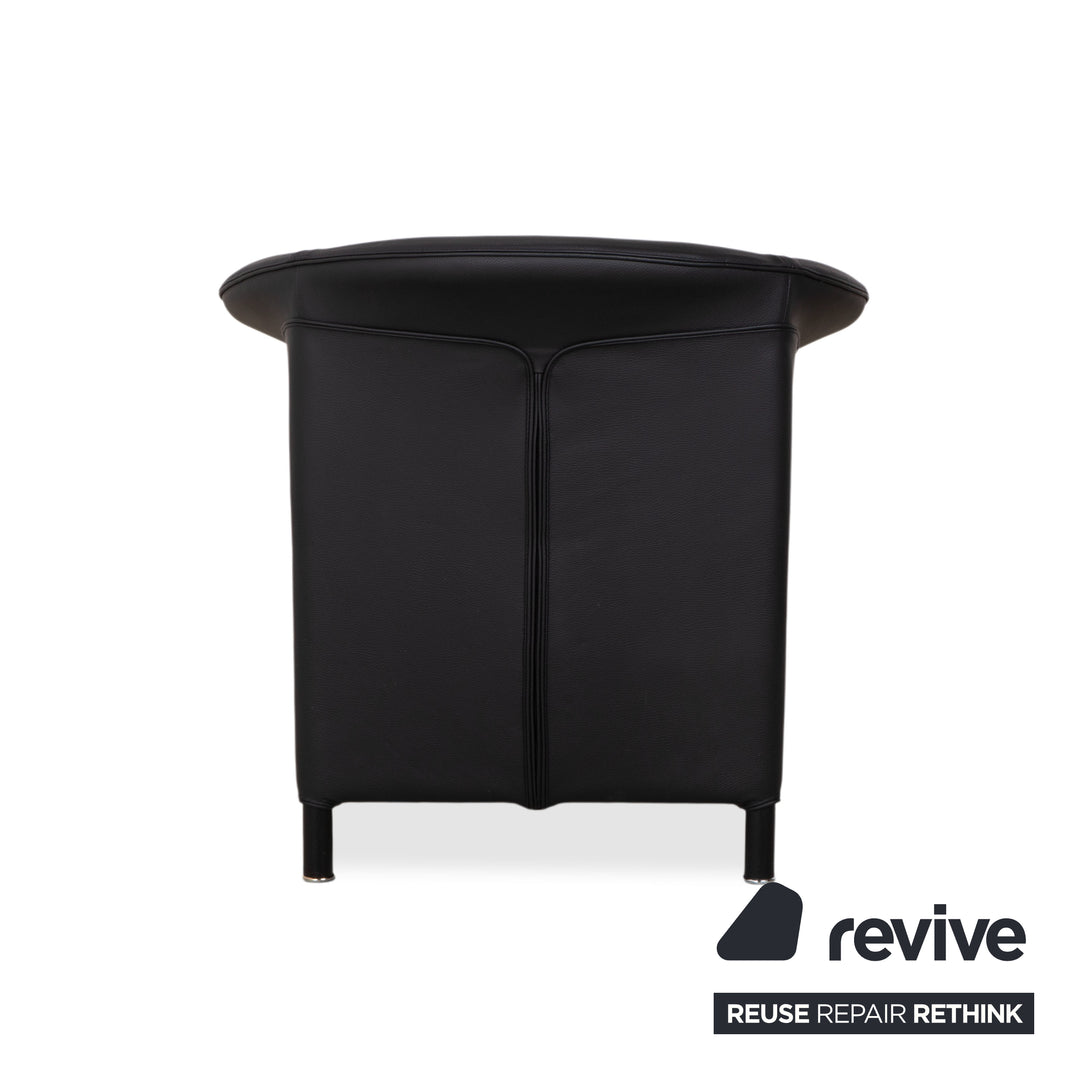 Wittmann Aura Leder Sessel Schwarz