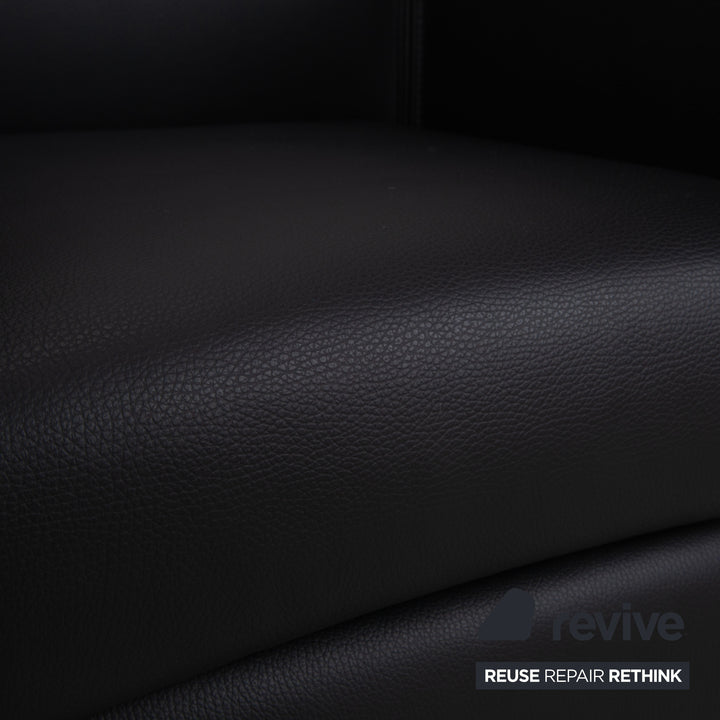 Wittmann Aura Leder Sessel Schwarz