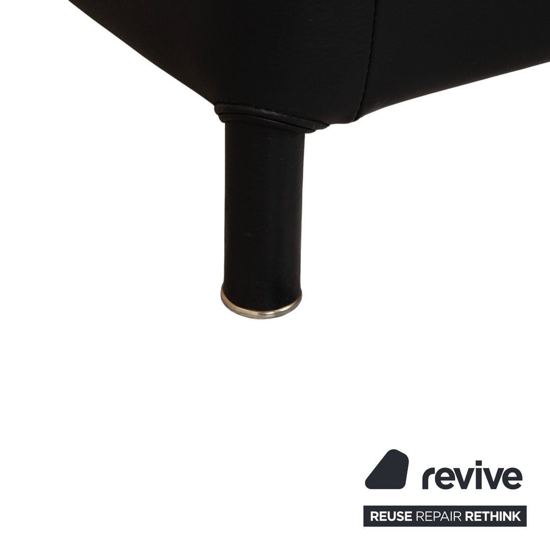 Fauteuil Wittmann Aura en cuir noir