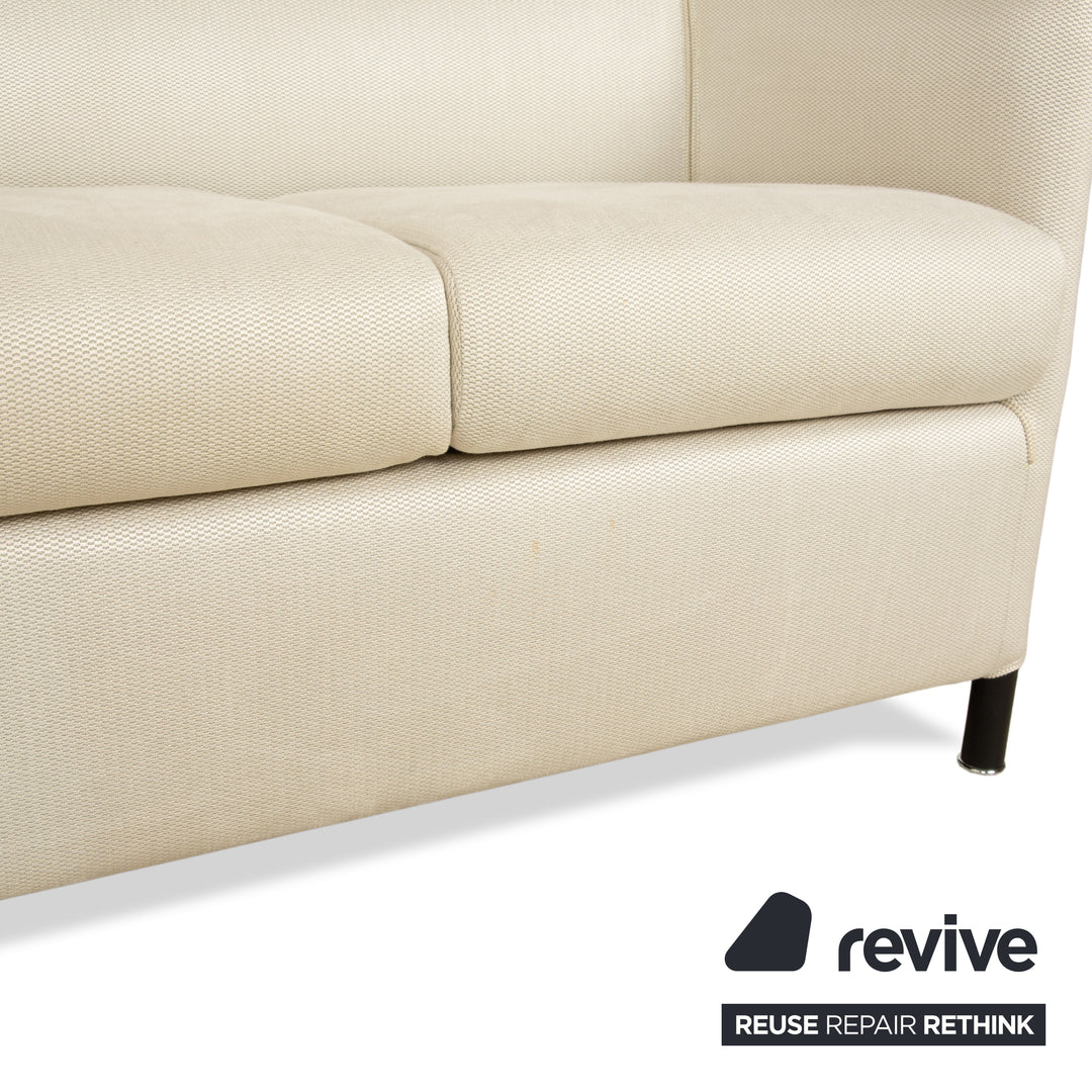 Canapé trois places en tissu Wittmann Aura beige crème