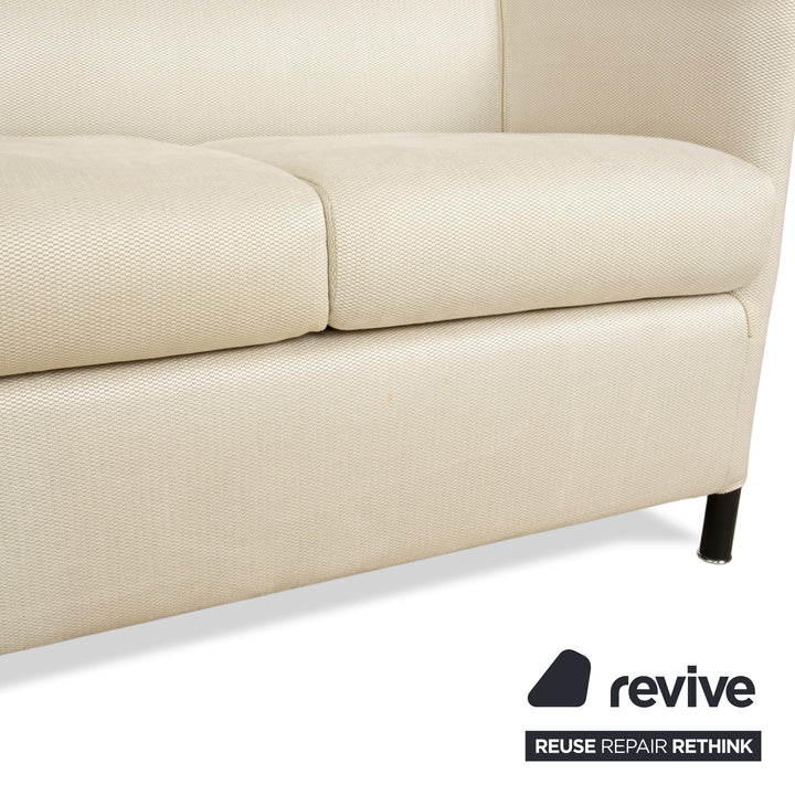 Canapé trois places en tissu Wittmann Aura beige crème