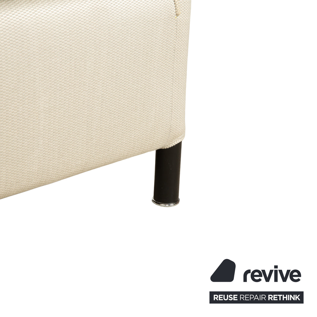 Canapé trois places en tissu Wittmann Aura beige crème