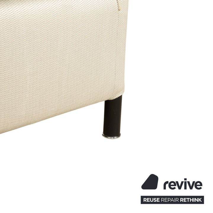 Canapé trois places en tissu Wittmann Aura beige crème