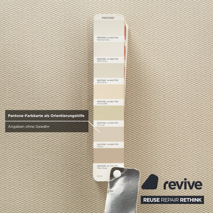 Canapé trois places en tissu Wittmann Aura beige crème