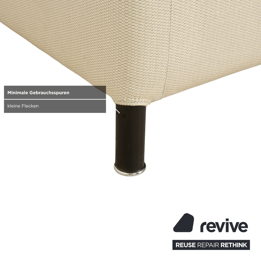 Canapé trois places en tissu Wittmann Aura beige crème