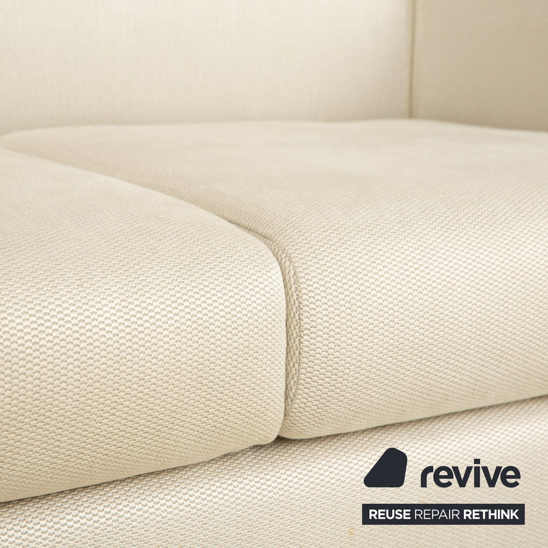 Canapé trois places en tissu Wittmann Aura beige crème