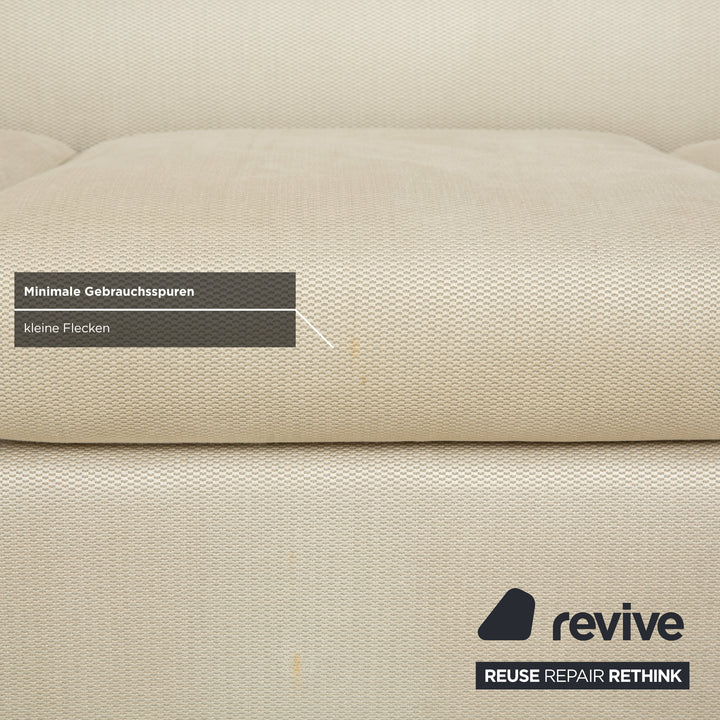 Canapé trois places en tissu Wittmann Aura beige crème