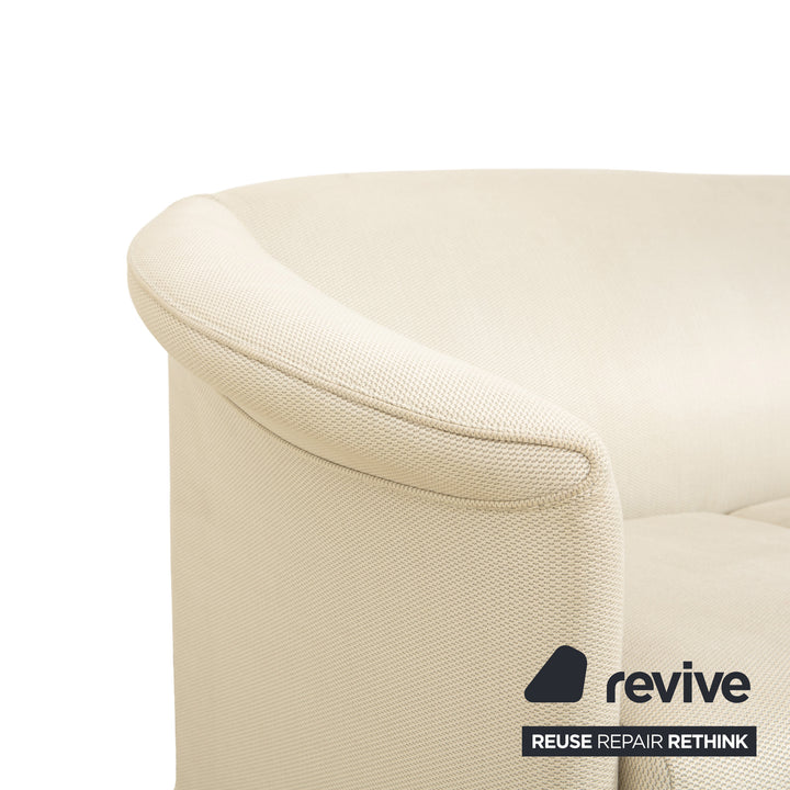 Canapé trois places en tissu Wittmann Aura beige crème