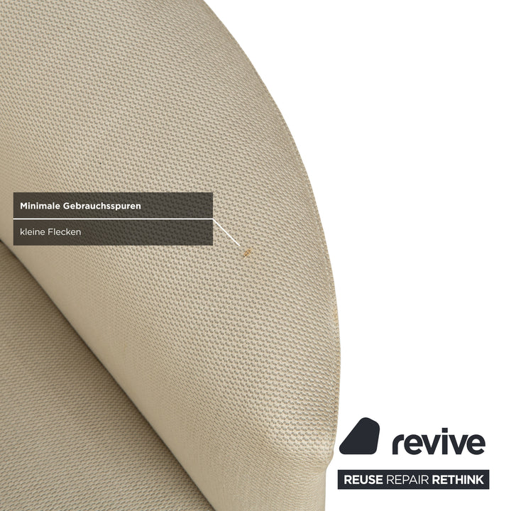 Canapé trois places en tissu Wittmann Aura beige crème