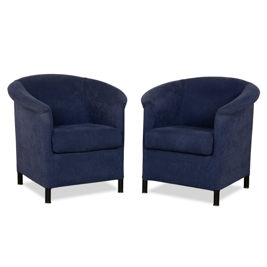 Wittmann Aura Stoff Sessel Dunkelblau Nachtblau