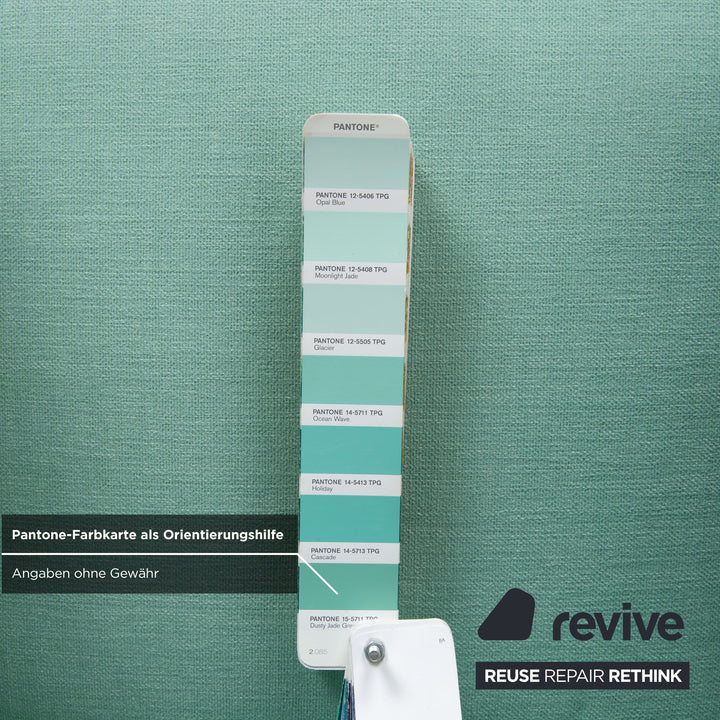 Wittmann Aura Stoff Sessel Grün Mint Neubezug Silber