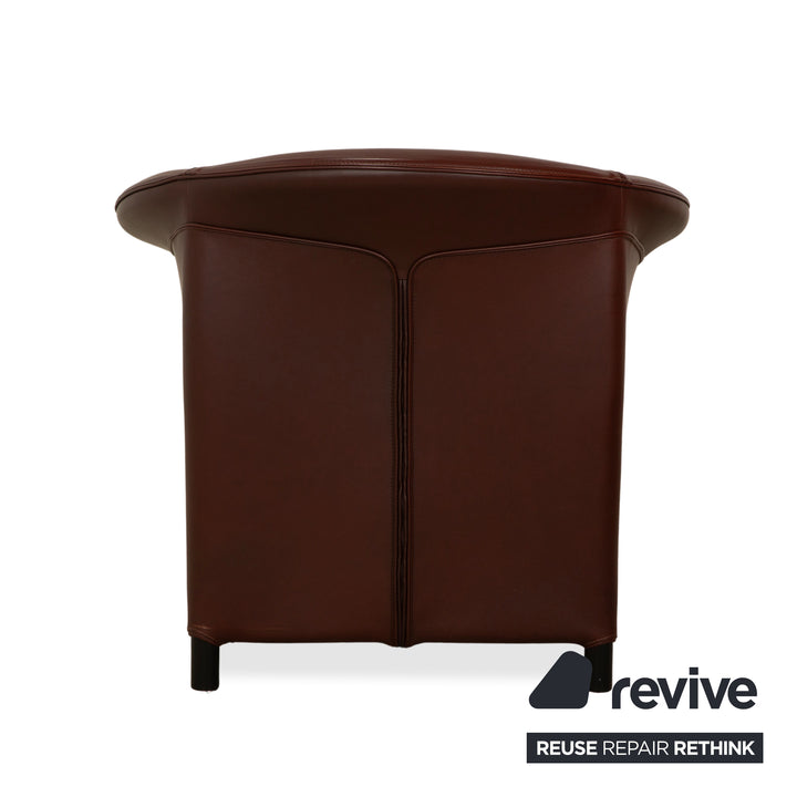 Wittmann Aura XL Leather 2x Armchairs Brown Red