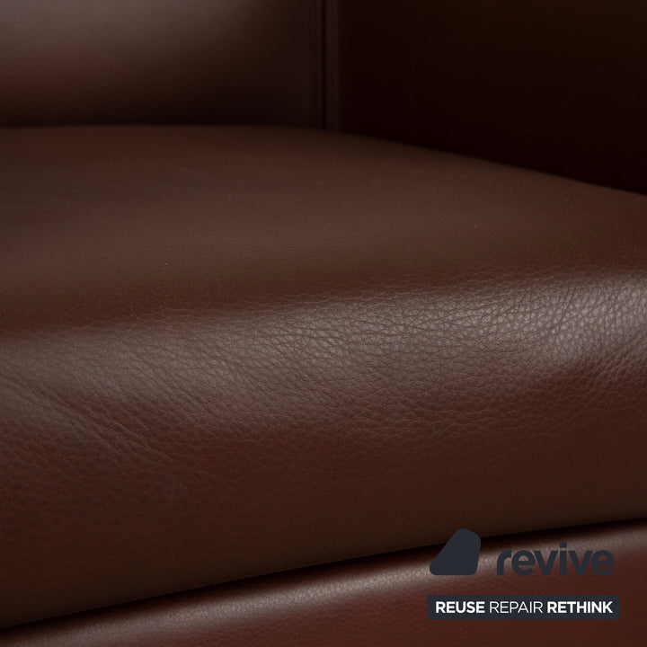 Wittmann Aura XL Leder Sessel Braun Rot