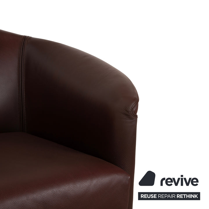 Wittmann Aura XL Leder Sessel Braun Rot