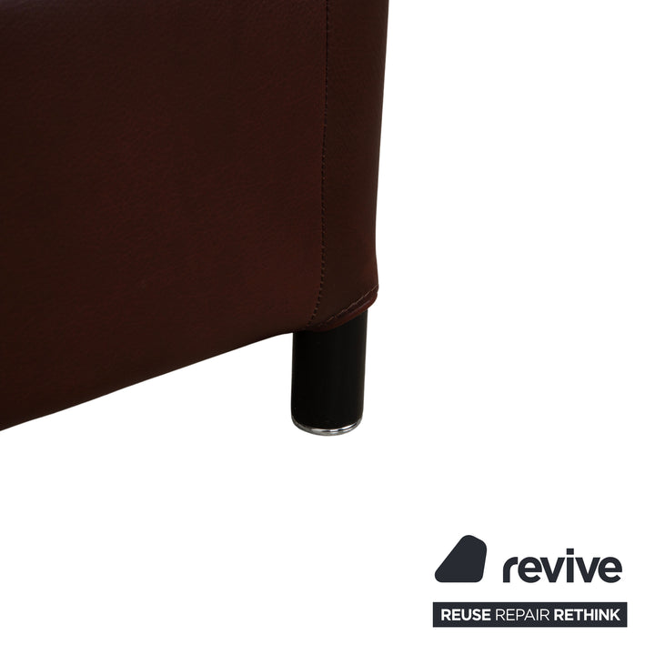 Wittmann Aura XL Leder Sessel Braun Rot