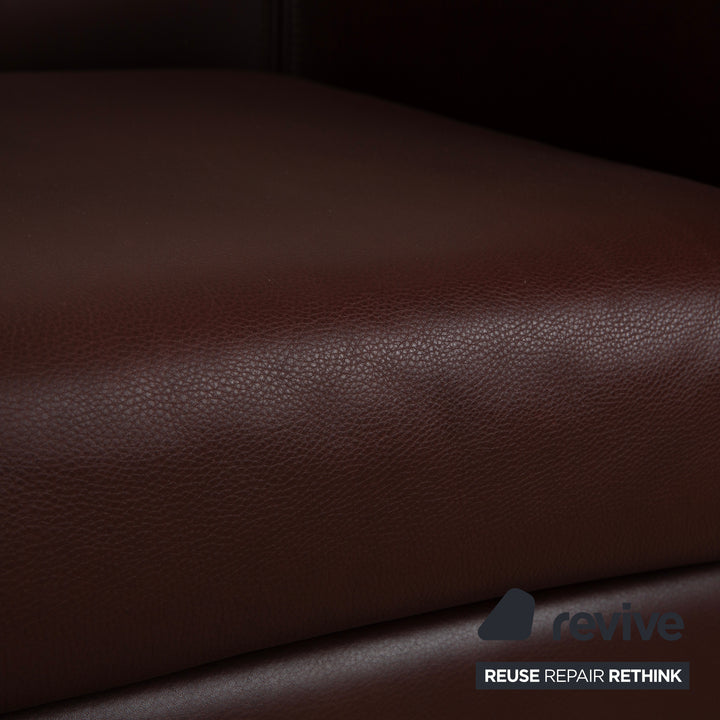 Wittmann Aura XL Leder Sessel Braun Rot